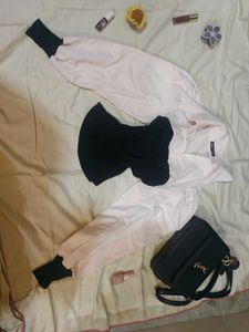Stylish Pink and Black Top