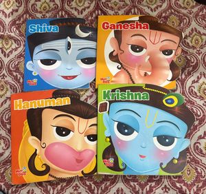 Set of 4 hardbound cut out books (3-5 year olds)