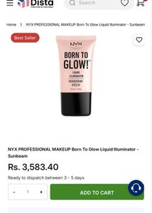 NYX Born To Glow Liquid Illuminator - Sunbeam