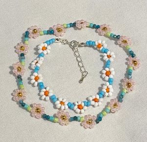 Daisy Beaded Necklace Set Of 3