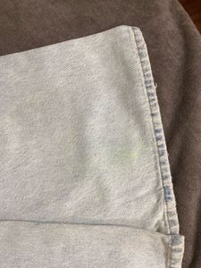 ZARA Light Wash Ripped Wide Leg Jeans