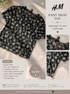 H&M Daisy Mesh Top