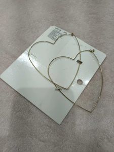 Gold Heart Hoop Earrings