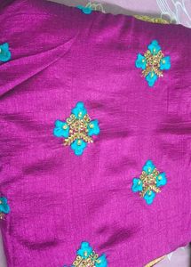 Embroidered Silk Saree