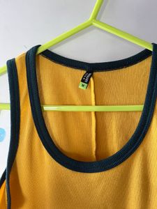 Yellow Tank Top with Green Trim