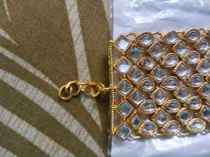 Gold-Tone Kundan Bracelet