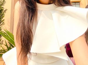 Elegant White Peplum Dress