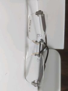 Rimless Eyeglasses with Crystal Accents