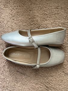Elegant Silver Ballet Flats