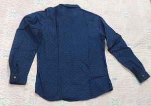 F.M. Boys Blue Patterned Shirt like new 🆕