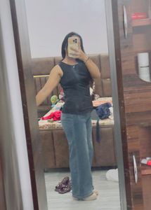 Sleek Black Sleeveless Top