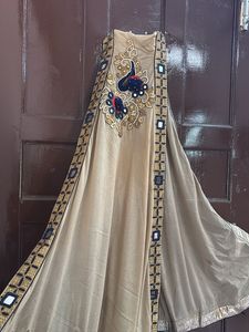Elegant Gold Navy Blue Saree with Set pallu