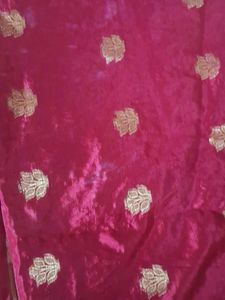 Red Banarasi Silk dupatta