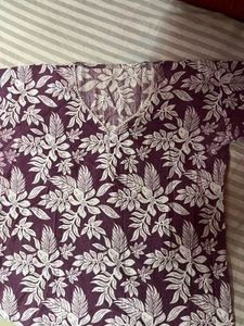 Floral Print Cotton Kurta
