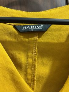 Yellow V-Neck Crop Top