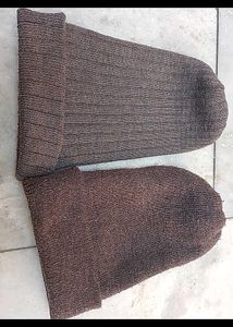 Brown Knitted Beanies - Set of 2