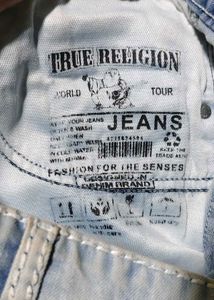 True Religion Light Wash Denim Shorts