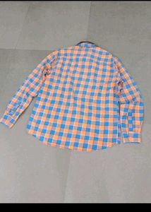 Vibrant Plaid Shirt &amp; Orange Pants Set