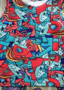 Vibrant Abstract Print Sleeveless Top