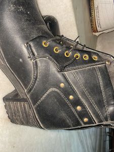 Black Lace-Up Ankle Boots