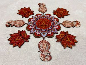 3D Mandala MDF Rangoli Set Of 9