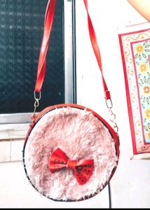 Cute Furry Round Crossbody Bag