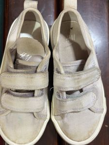 H&M Beige Canvas Velcro Sneakers