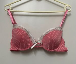 Pink Polka Dot Padded Underwire Bra