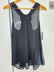 Black Sheer Tank Top