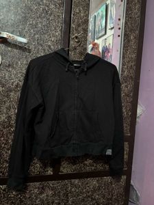 Black Zip-Up Hoodie