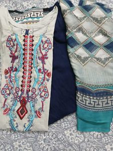 Embroidered Kurta Set with Dupatta