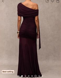Elegant One-Shoulder Ruched Gown