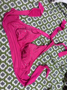 Pink halter blouse