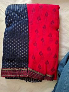 Beautiful Red Printed Saree