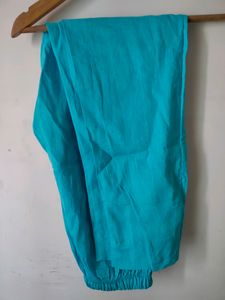 Blue Cotton Trouser For Kurti