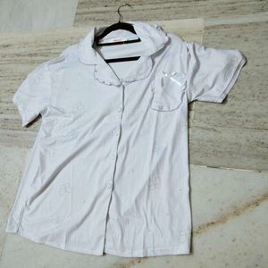 Korean Cute Butterfly Print Sleep Shirt