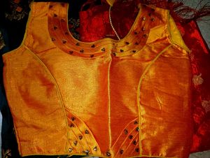 green &amp; yellow lahenga choli with duptta