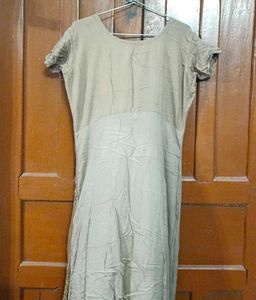 Designer long dress with Gold Embroidery