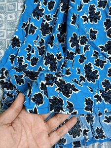 Blue Floral Summer Dress