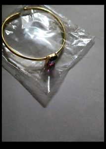 Gold Bangle with Gemstone