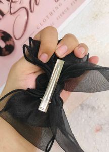 Black Organza Bow Hair Accessory