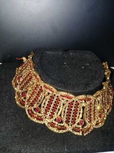 Premium Gold Plated Choker Necklace &amp; jhumka