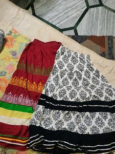 Boho Tiered Maxi Skirt Set