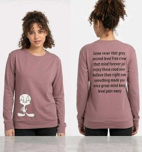 Cute Tweety Bird Graphic Sweatshirt