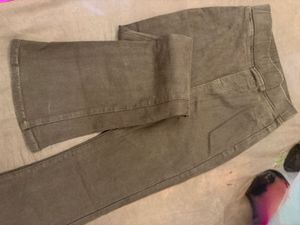 Brown Flared Suede Pants