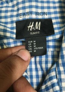 Blue Gingham Long Sleeve Shirt