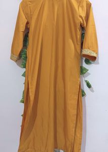Elegant Mustard Embroidered Kurta Set