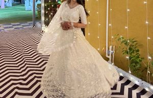 Elegant White Embroidered Lehenga Choli