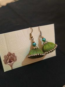Handmade Silk Thread Jhumka Earrings