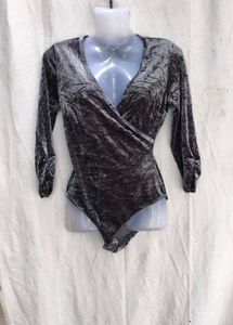 I. Velvet Wrap Bodysuit